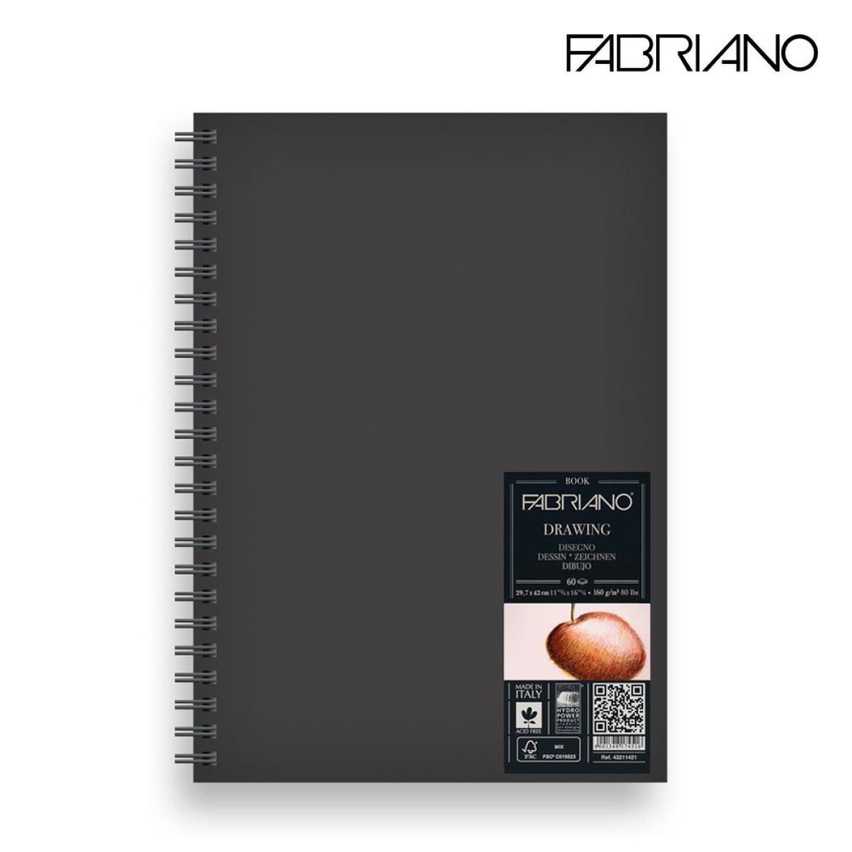 FABRIANO Drawing Book Σπιράλ Portrait A4 - 60 φύλλα / 160 gsm