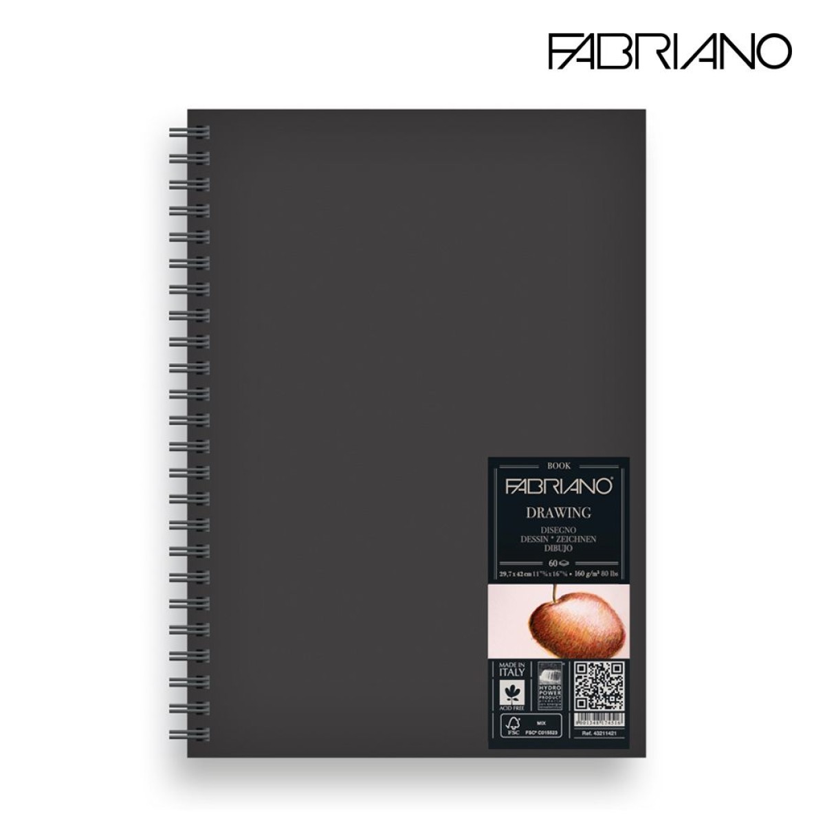 Fabriano Drawing Book A4 Σπιράλ Portrait 60 Φύλλα / 160 gsm