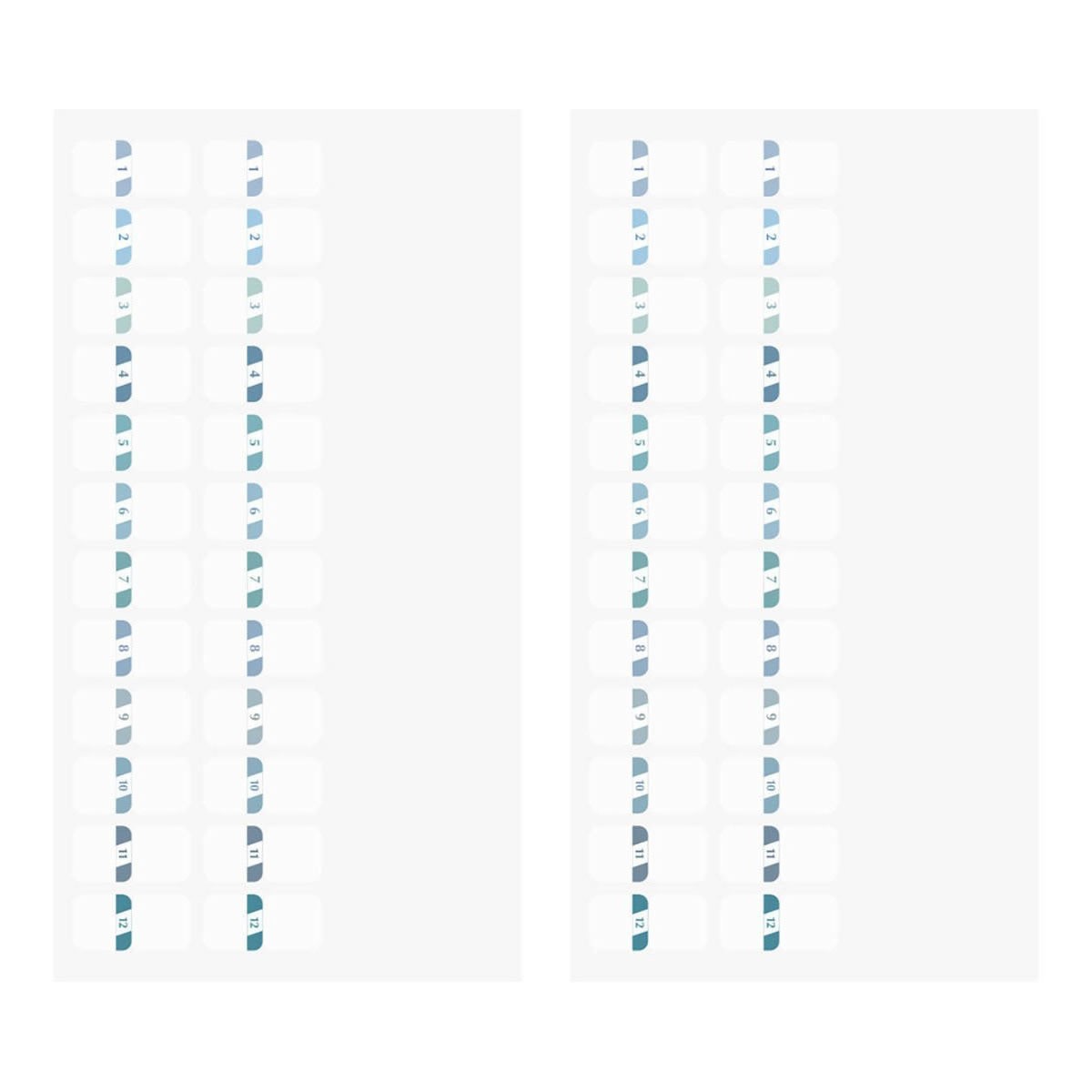 Label Chiratto Numbers Blue Αυτοκόλλητοι Αριθμημένοι Σελιδοδείκτες