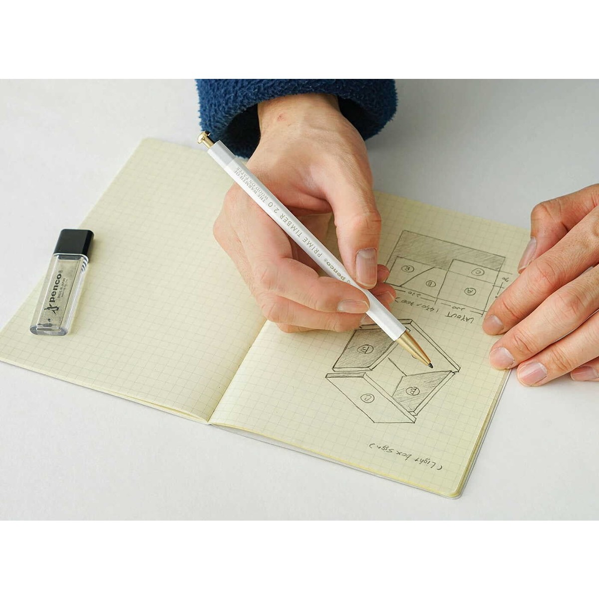 Μηχανικό Μολύβι Prime Timber Brass White