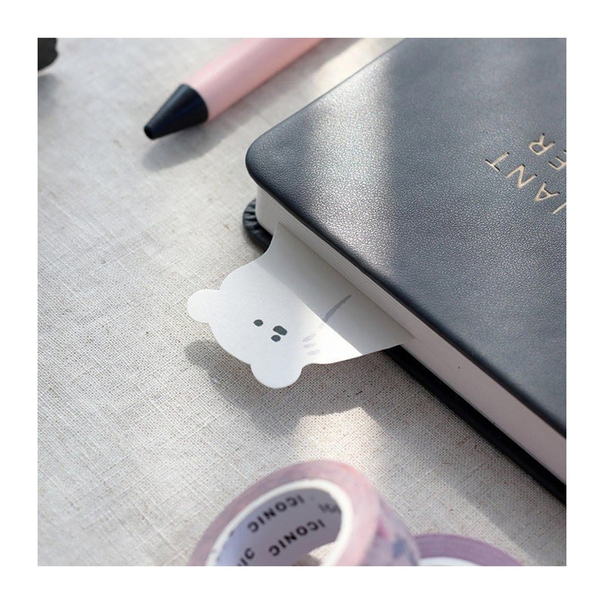 Sticky Note Animal White Bear Αυτοκόλλητα Χαρτάκια
