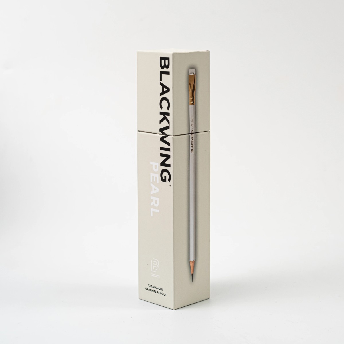 BLACKWING® Pearl Σετ 12 Ξύλινα Μολύβια με Γόμα - Λευκό