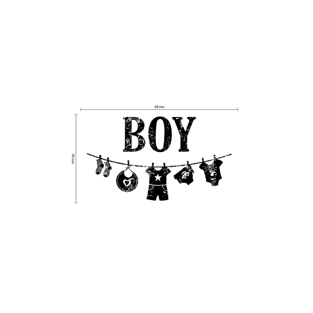COLOP Arts & Crafts Ξύλινη Σφραγίδα Vintage Boy