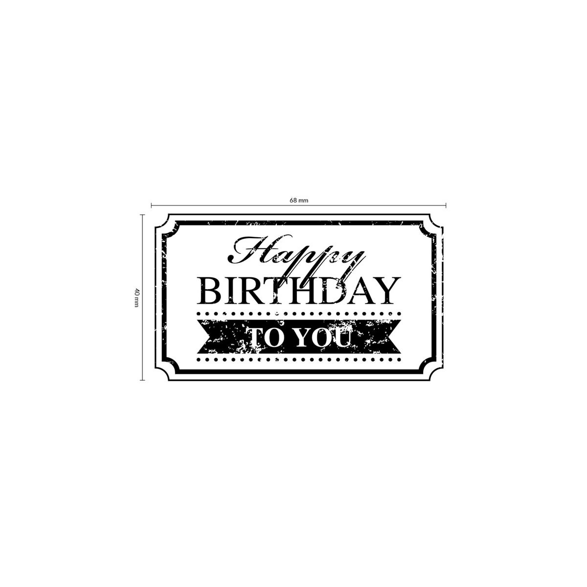 COLOP Arts & Crafts Ξύλινη Σφραγίδα Vintage Happy birthday to you - Rahmen