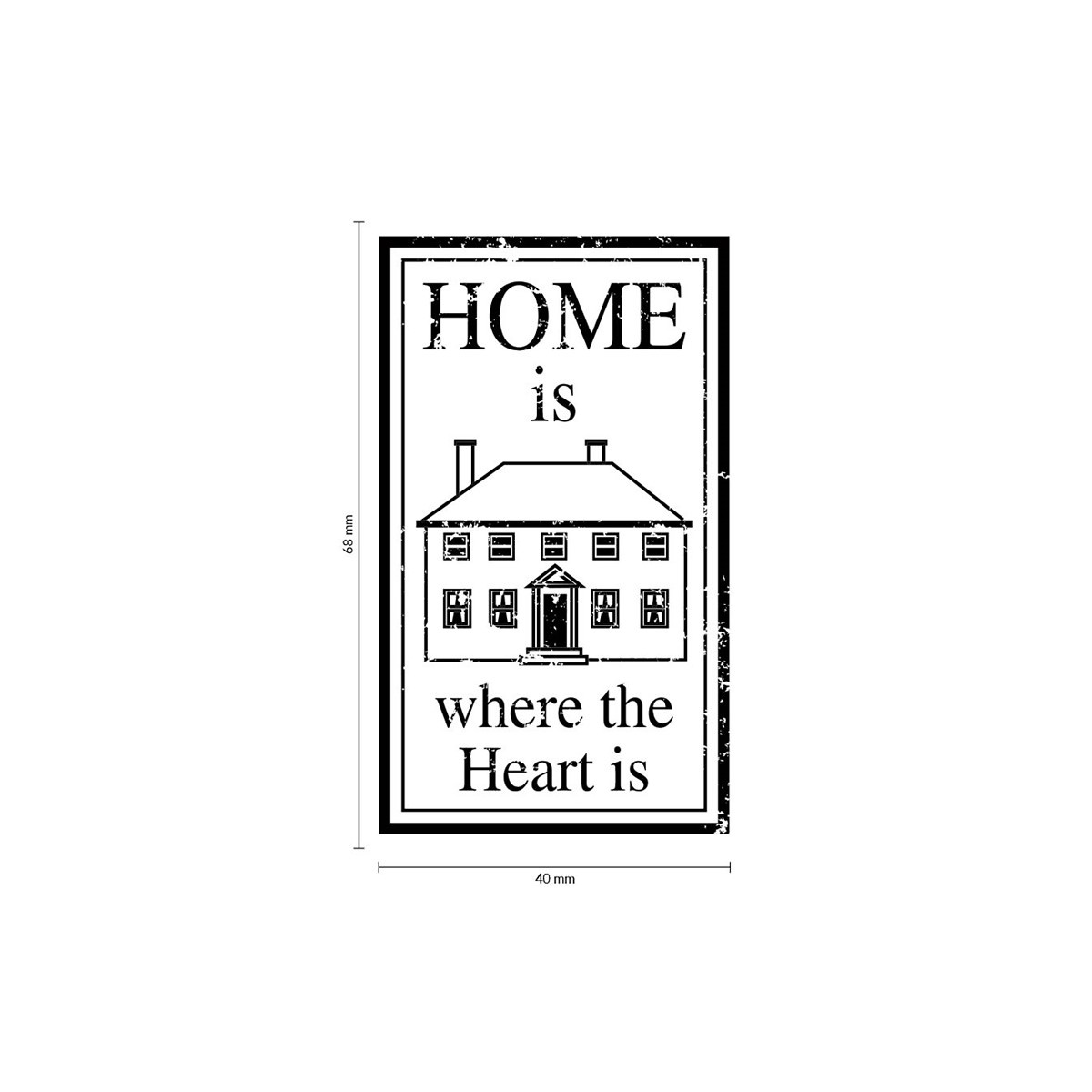 COLOP Arts & Crafts Ξύλινη Σφραγίδα Vintage Home is where the heart is
