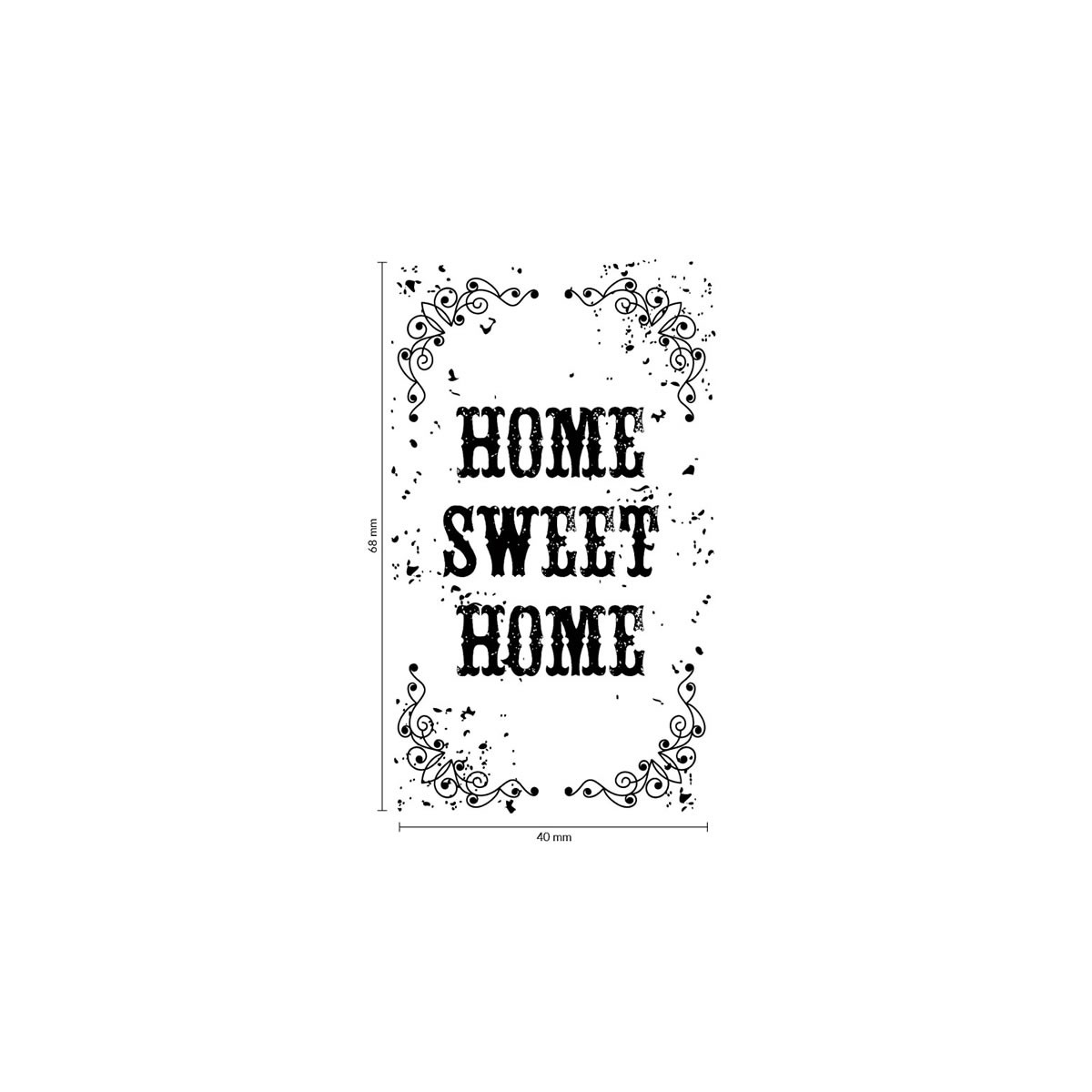 COLOP Arts & Crafts Ξύλινη Σφραγίδα Vintage Home Sweet Home