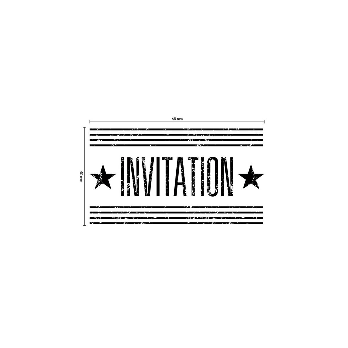 COLOP Arts & Crafts Ξύλινη Σφραγίδα Vintage Invitation - stars