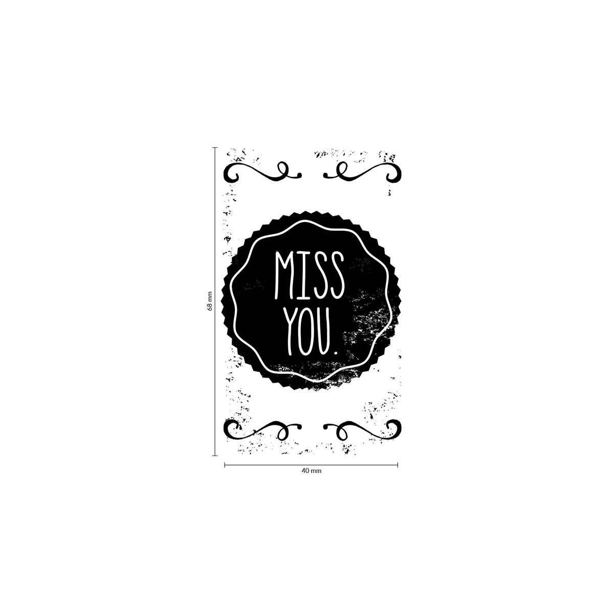 COLOP Arts & Crafts Ξύλινη Σφραγίδα Vintage Miss you
