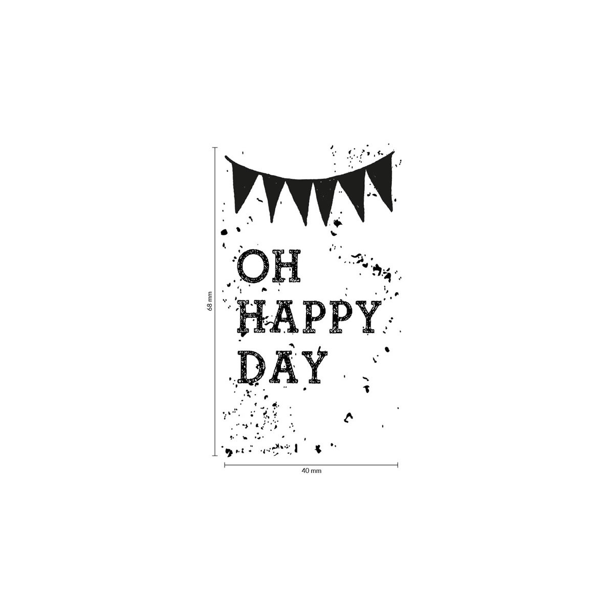 COLOP Arts & Crafts Ξύλινη Σφραγίδα Vintage Oh happy day