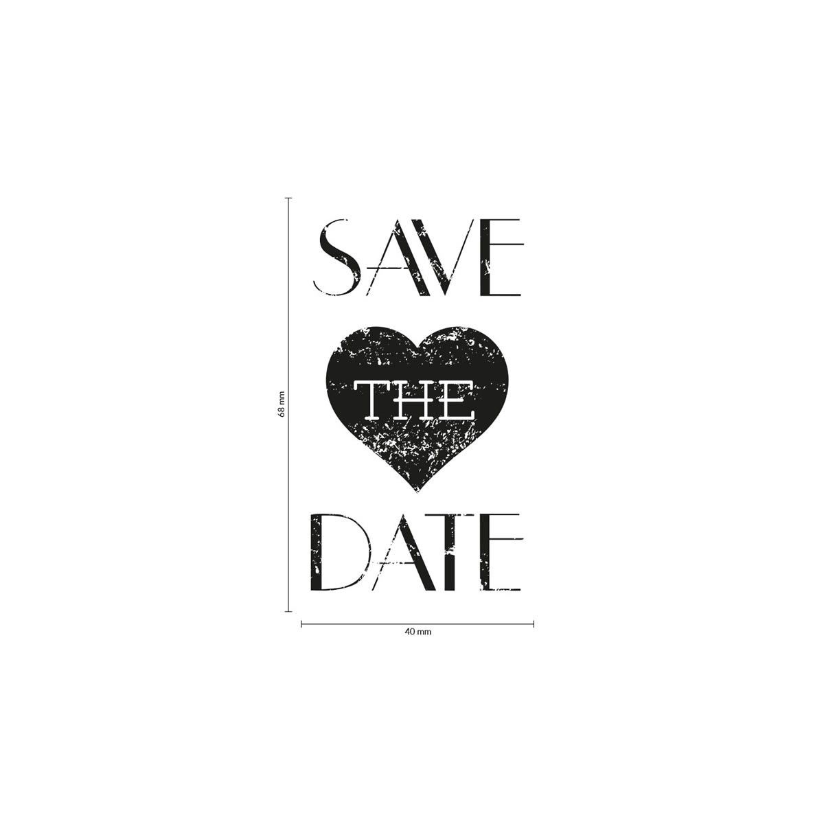 COLOP Arts & Crafts Ξύλινη Σφραγίδα Vintage Save the date - heart