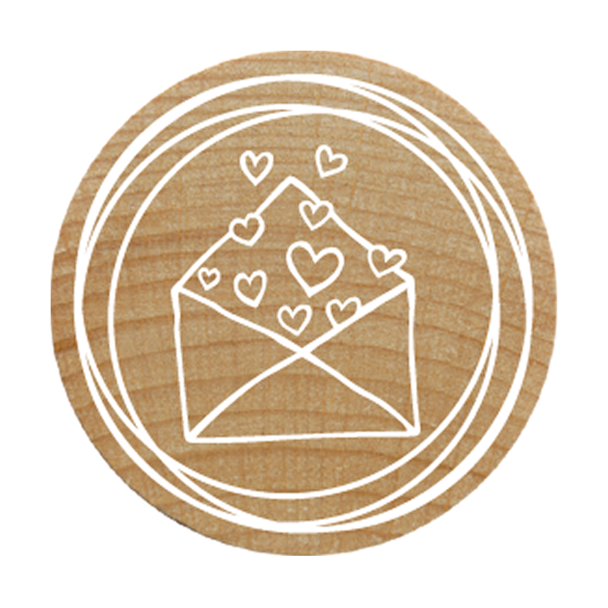 COLOP Arts & Crafts Woodies Ξύλινη Σφραγίδα Envelope with Hearts