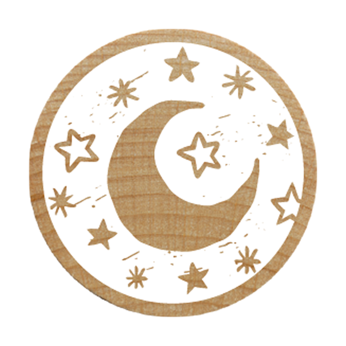 COLOP Arts & Crafts Woodies Ξύλινη Σφραγίδα Moon and stars