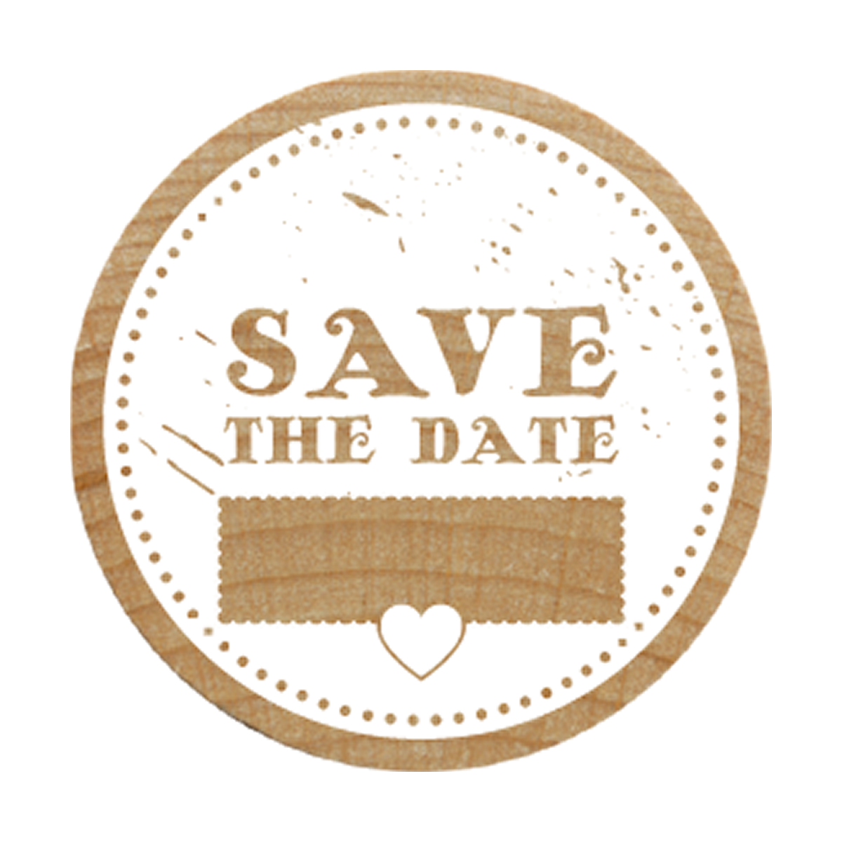 COLOPCOLOP Arts & Crafts Woodies Ξύλινη Σφραγίδα - Save the date 1