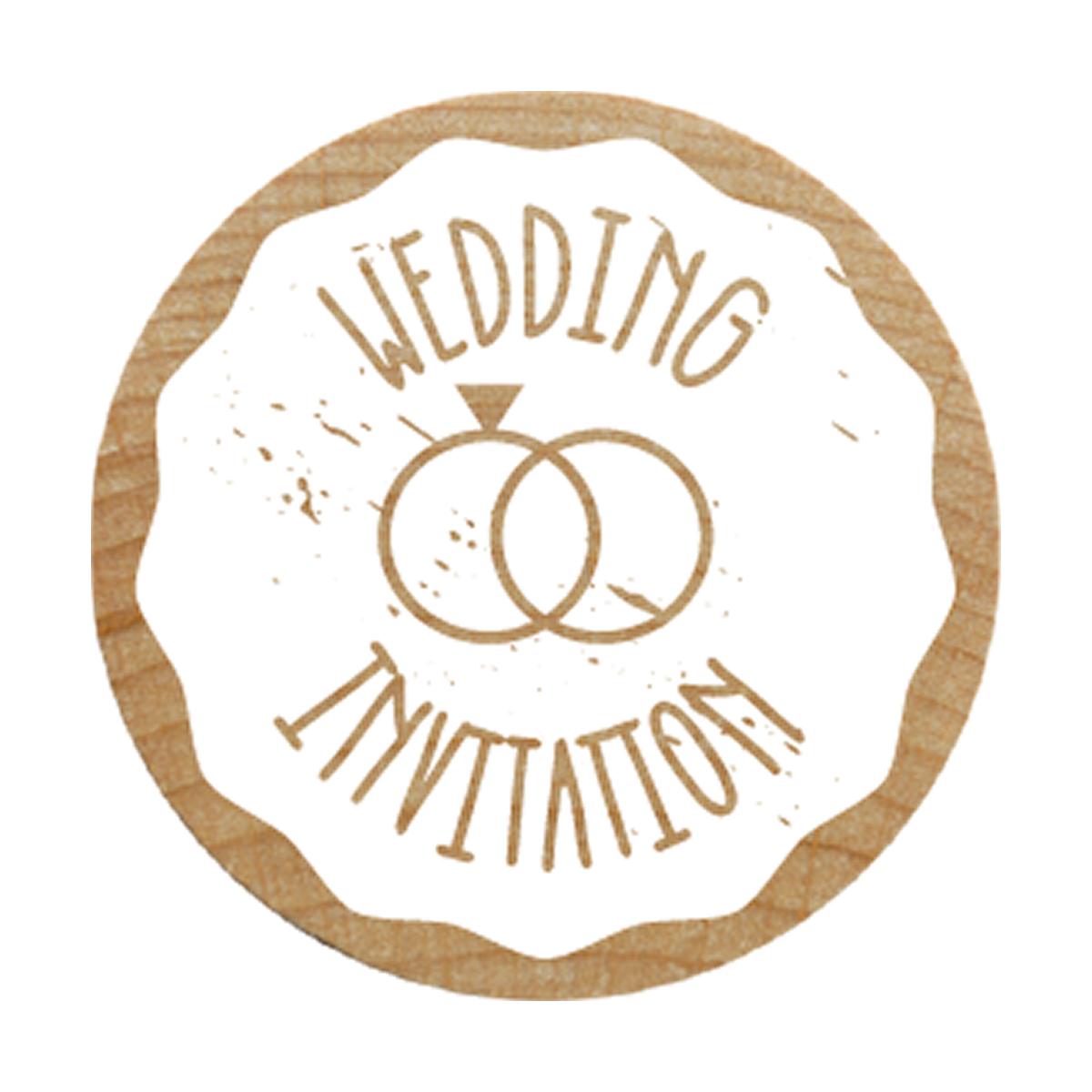 COLOPCOLOP Arts & Crafts Woodies Ξύλινη Σφραγίδα - Wedding invitation 1