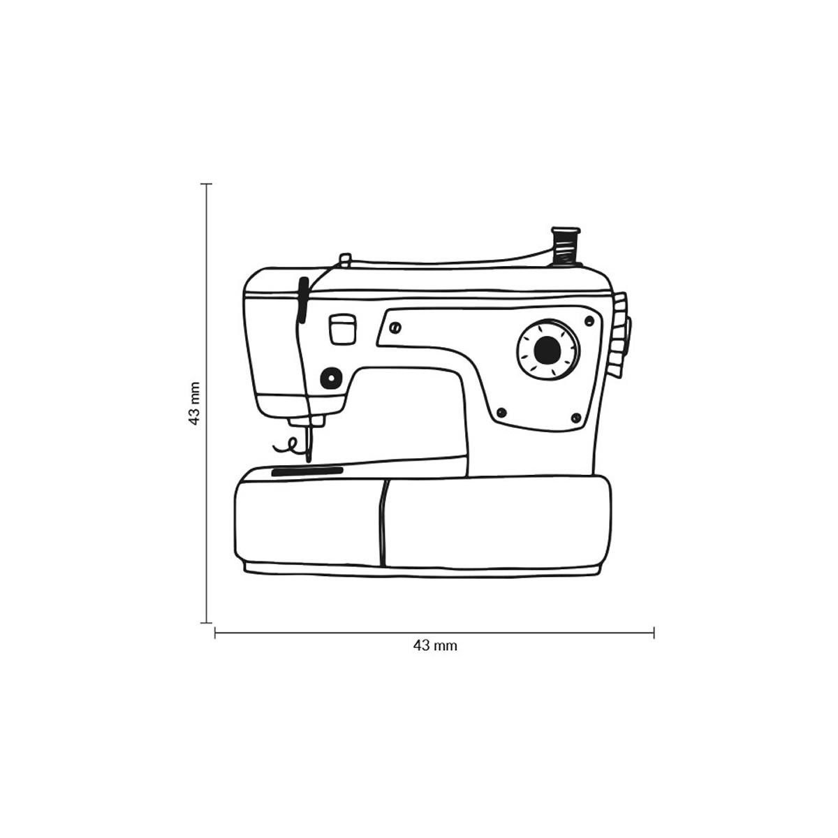 COLOP Arts & Crafts Ξύλινη Σφραγίδα May & Berry Ραπτομηχανή 45x45mm