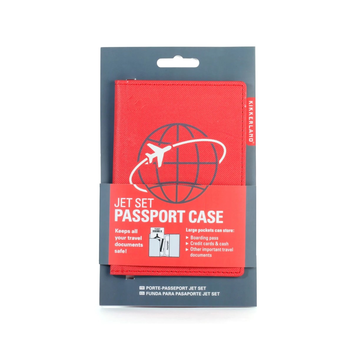 KIKKERLAND Θήκη Διαβατηρίου Red Jet Set