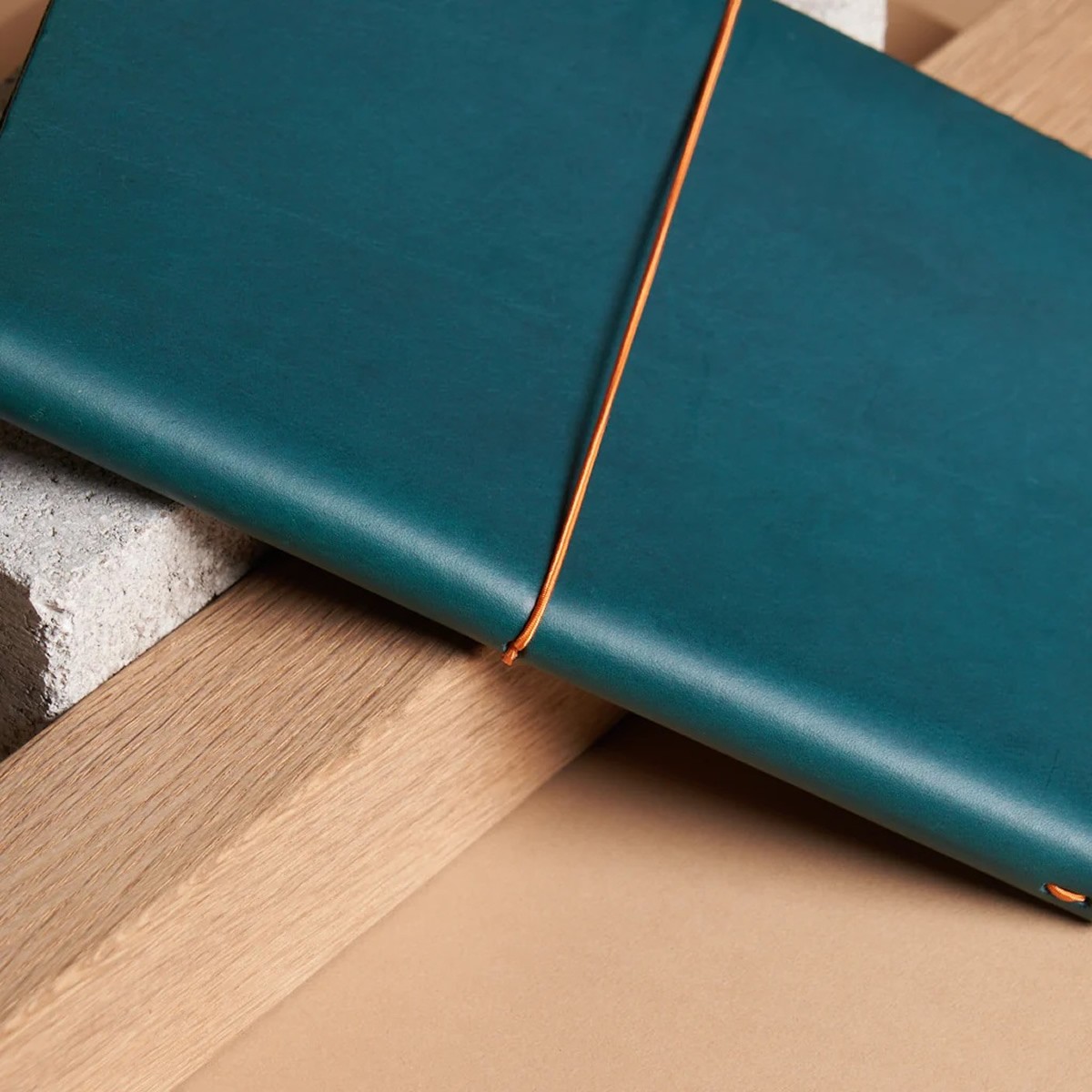 PAPER REPUBLIC Δερμάτινο Σημειωματάριο Grand Voyageur XL - Petrol blue