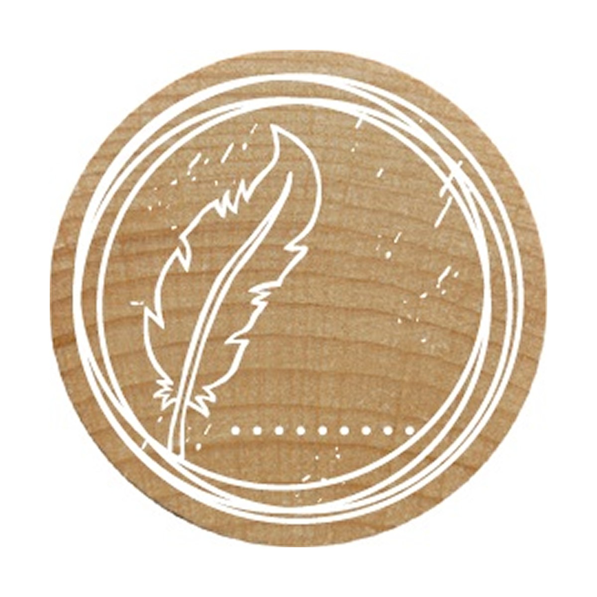 COLOP Arts & Crafts Woodies Ξύλινη Σφραγίδα Feather