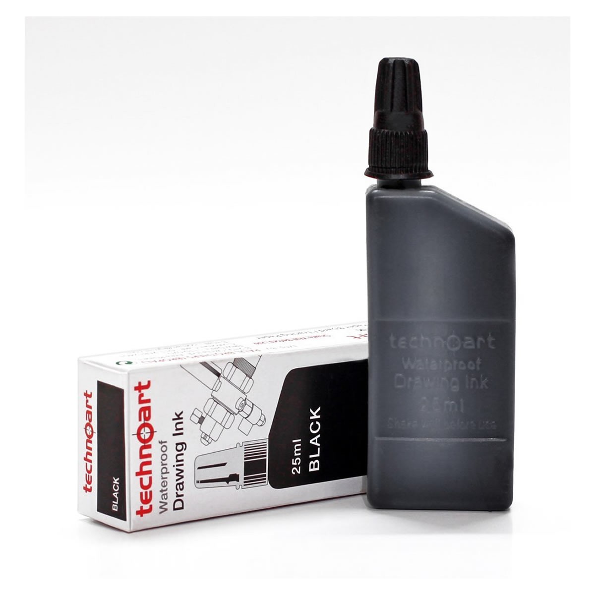 Isomars Technoart Αδιάβροχη Μαύρη Μελάνη Ραπιδογράφων 25ml