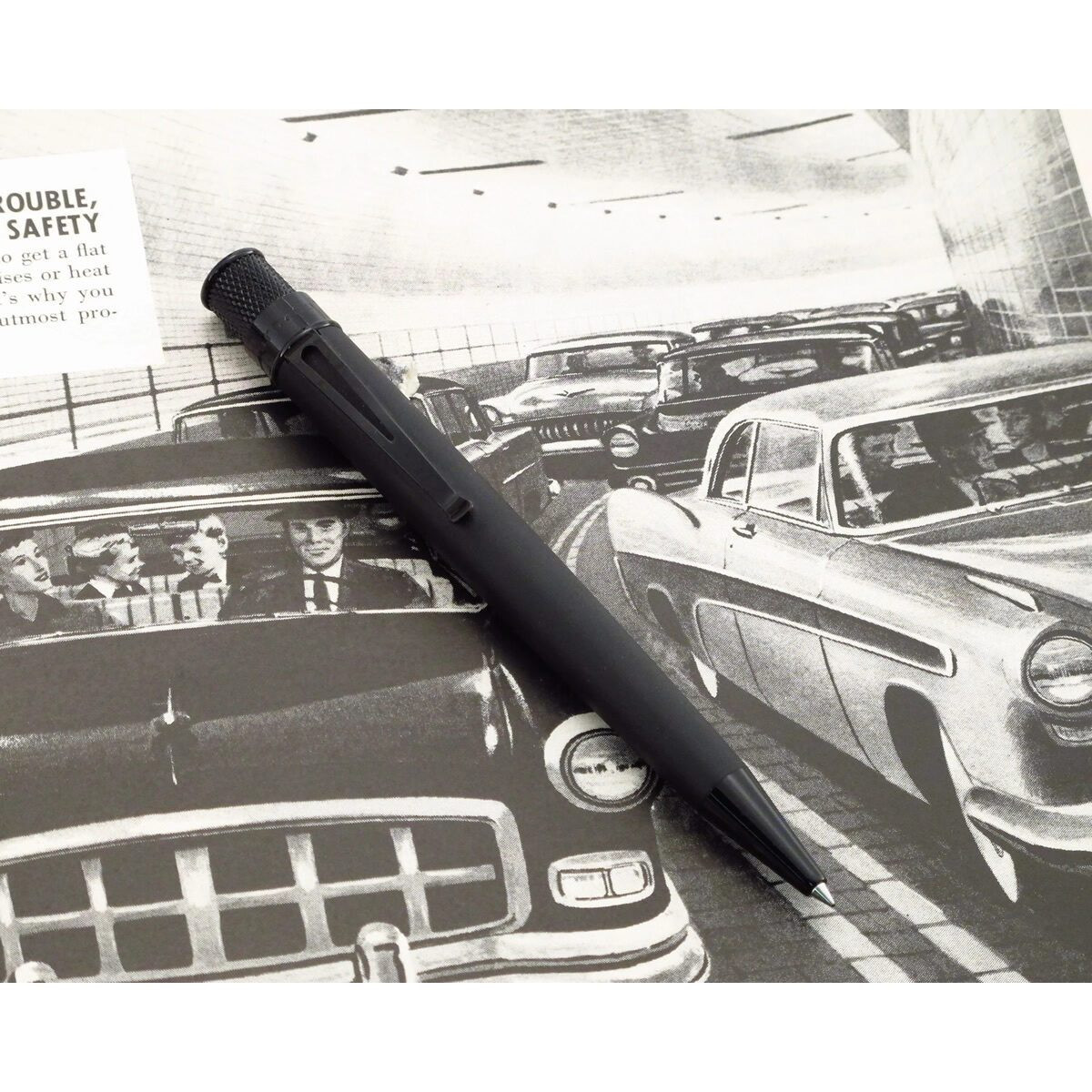 Retro 51 Tornado Vintage Metalsmith Στυλό Roller Black Stealth