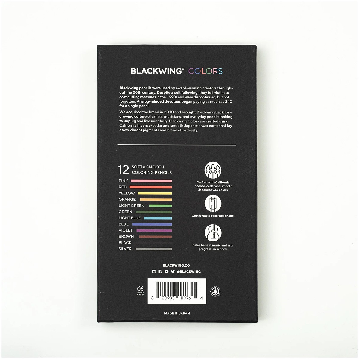 BLACKWING® Colors Σετ Ξυλομπογιές 12 Χρωμάτων