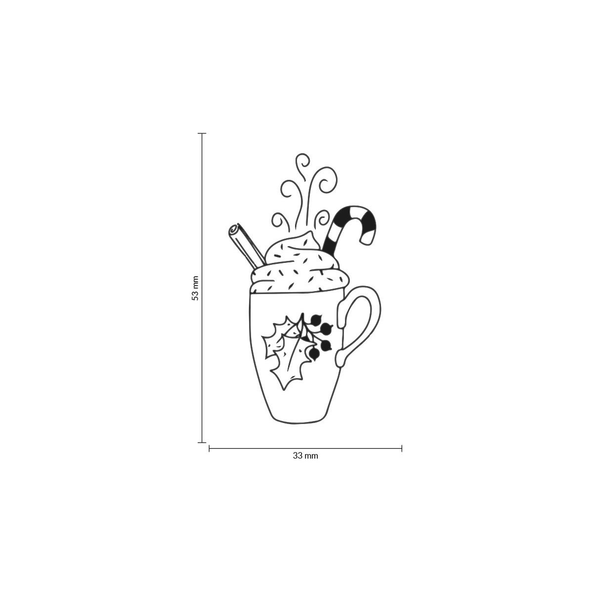 COLOP Arts & Crafts Ξύλινη Σφραγίδα May & Berry Christmas mug 35x55mm