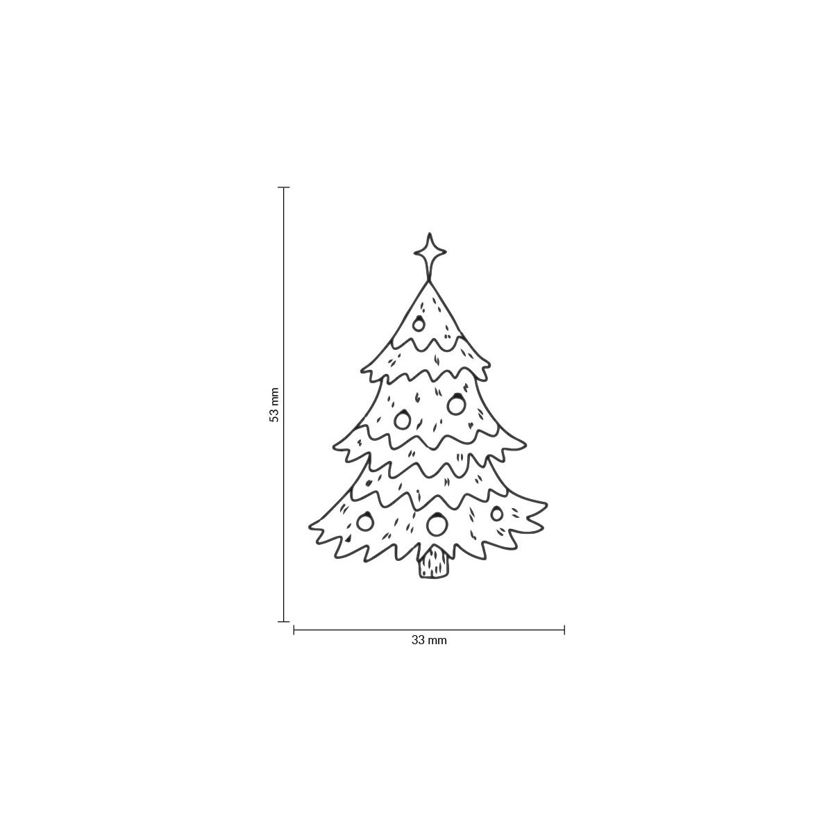 COLOP Arts & Crafts Ξύλινη Σφραγίδα May & Berry Christmas tree 35x55mm