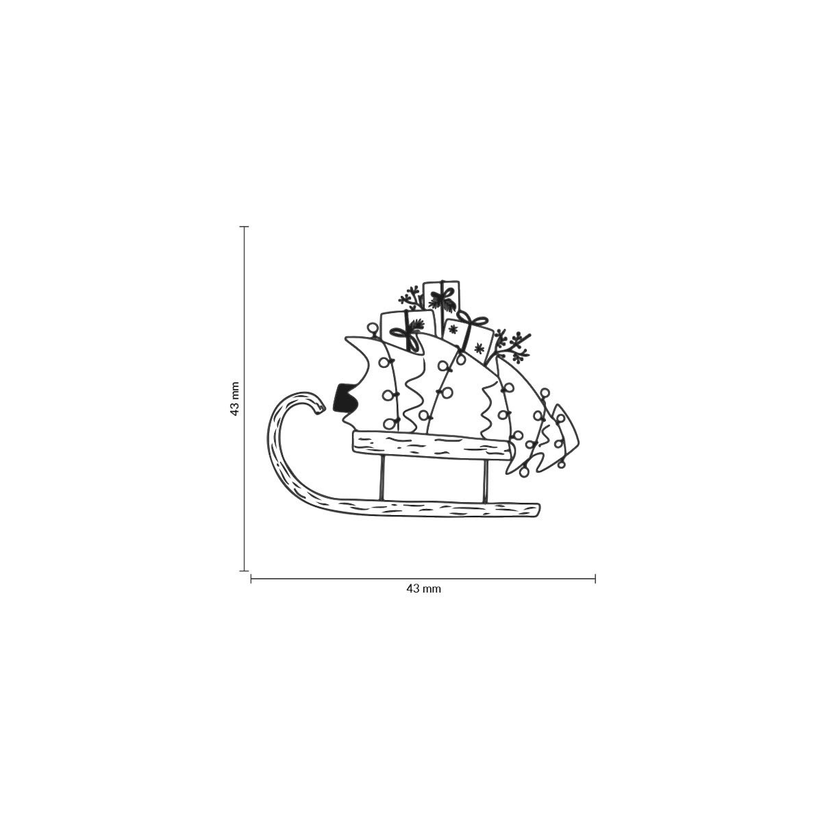 COLOP Arts & Crafts Ξύλινη Σφραγίδα May & Berry Sledges 45x45mm