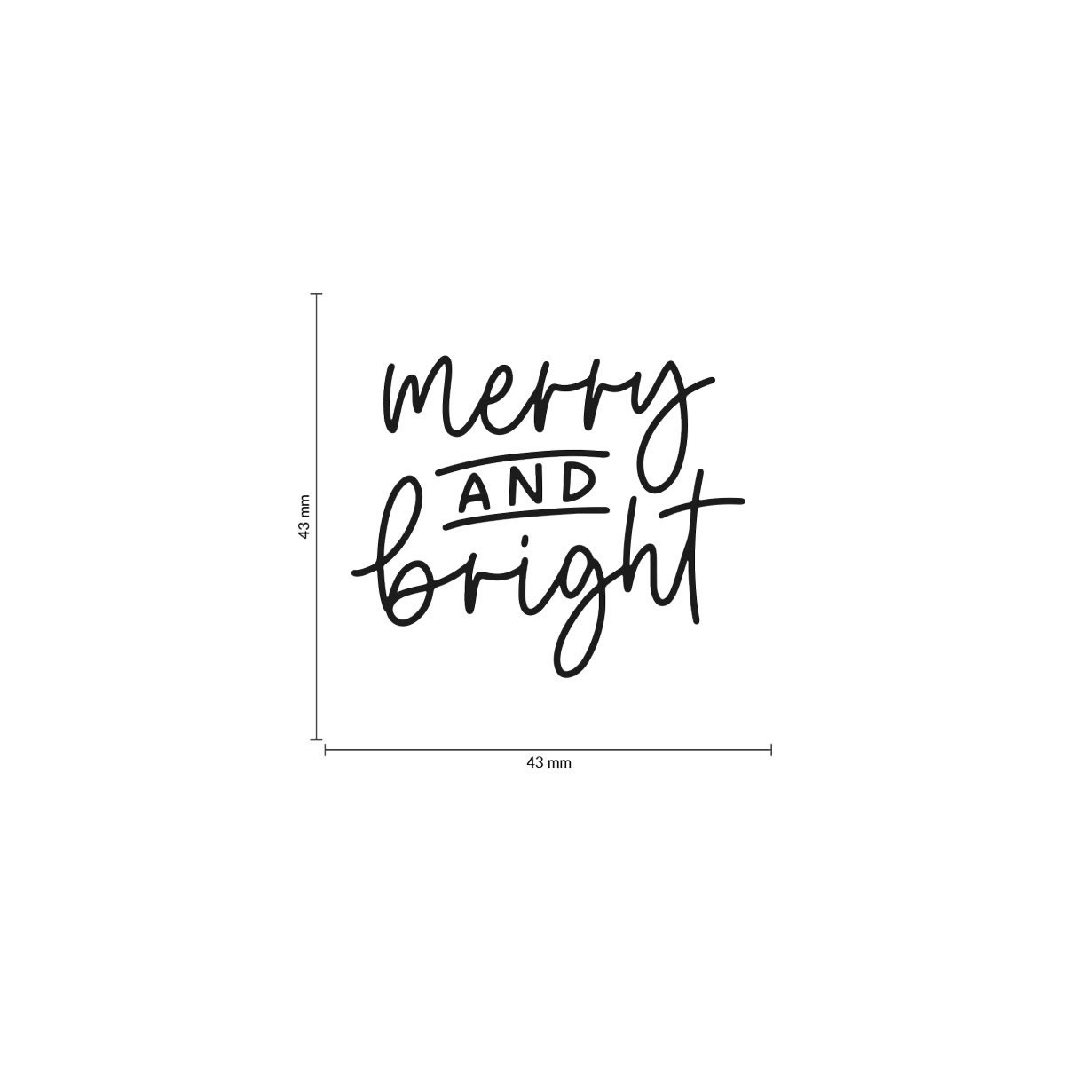 COLOP Arts & Crafts Ξύλινη Σφραγίδα May & Berry Merry and bright 45x45mm