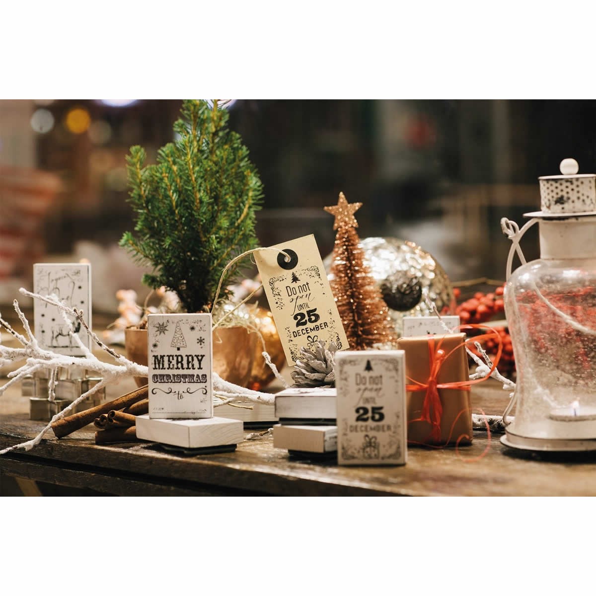 COLOP Arts & Crafts Ξύλινη Σφραγίδα Vintage Merry Christmas
