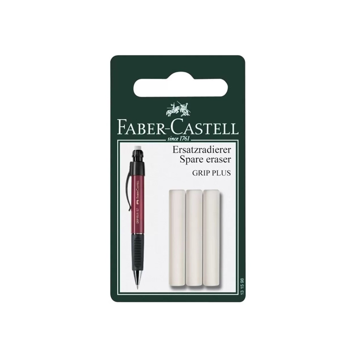 Faber - Castell Σετ 3 Ανταλλακτικές Γόμες Grip Plus