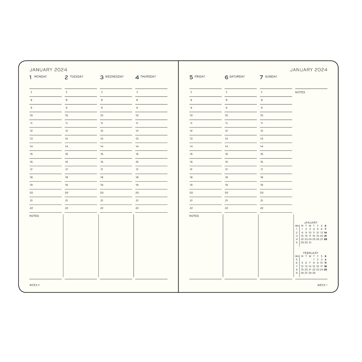 LEUCHTTURM1917 Ακαδημαϊκό Εβδομαδιαίο Planner 202324 Α5 Μπορντό