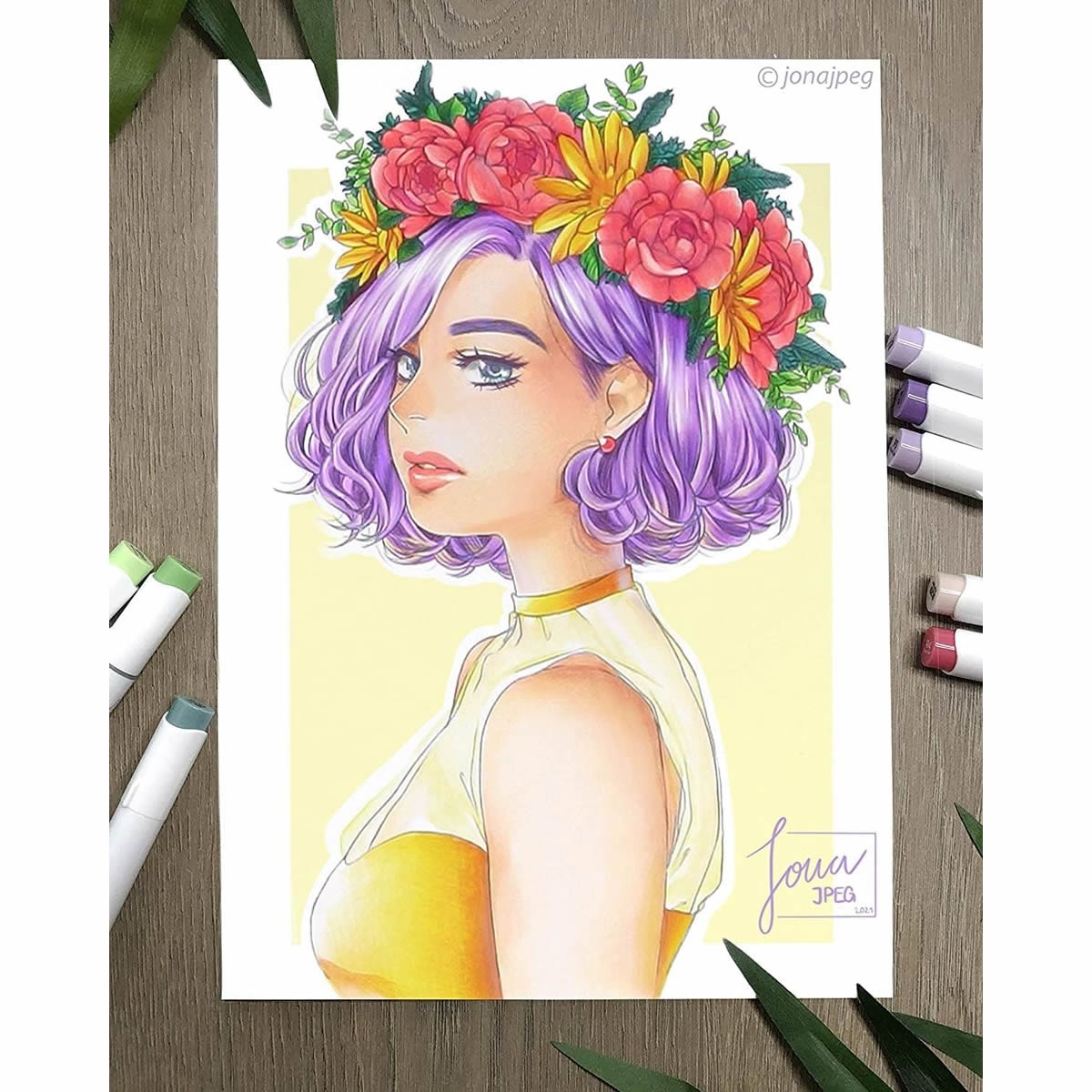 Οhuhu Honolulu B Alcohol Art Markers Σετ Μαρκαδόρων 48 Mid-tone Χρωμάτων Brush & Fine