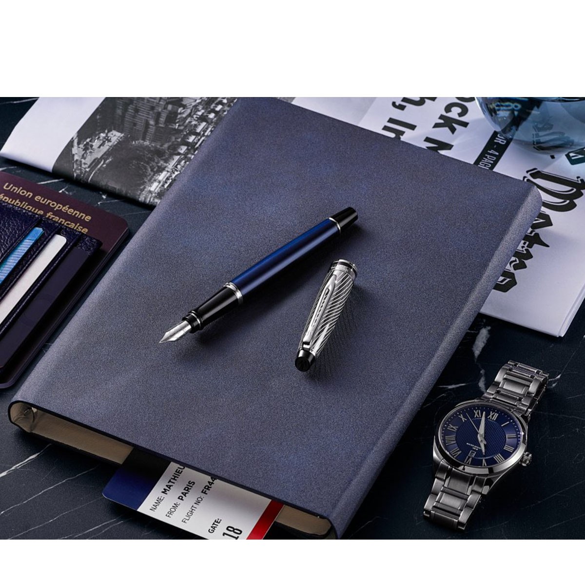 Waterman Expert Deluxe Metallic Blue CT Πένα M