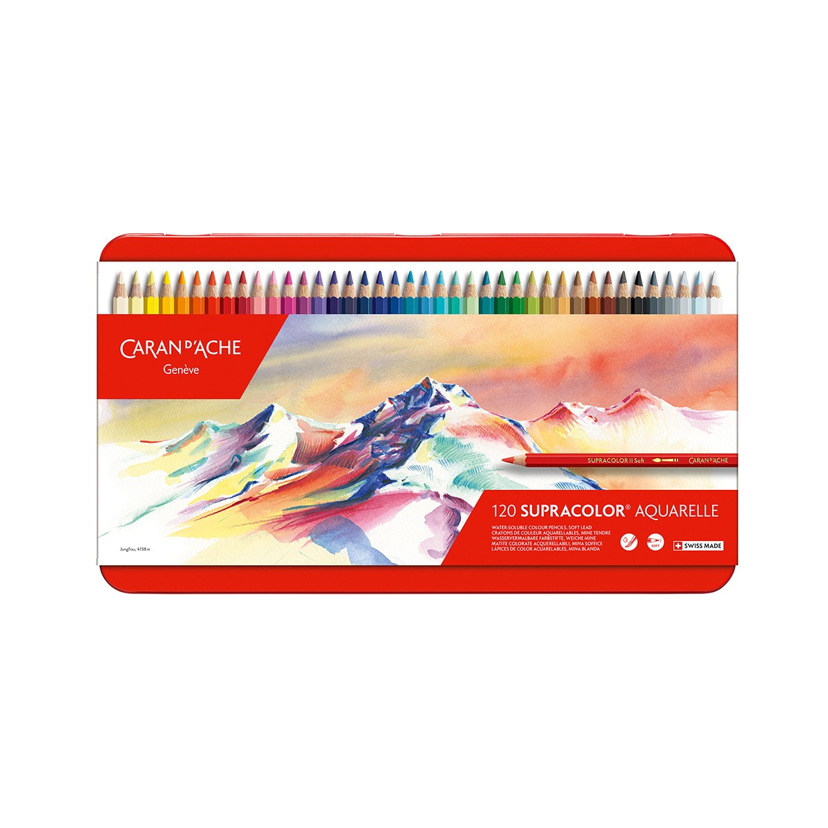 CARAN D'ACHE Σετ 120 Υδατοδιαλυτές Ξυλομπογιές Supracolor® Aquarelle