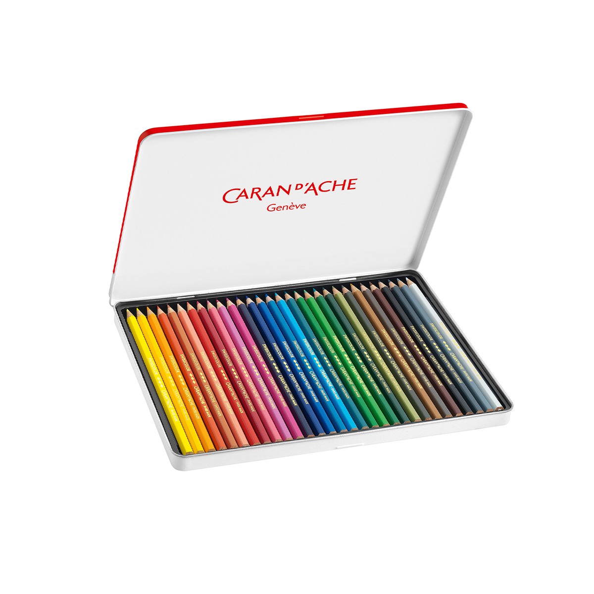 CARAN D'ACHE Σετ 30 Ξυλομπογιές Swisscolor® Μεταλλική Κασετίνα