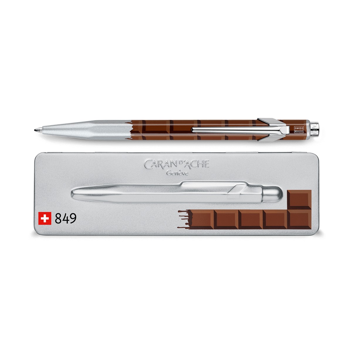 CARAN D' ACHE Totally Swiss Collection Στυλό Διαρκείας 849 Chocolate