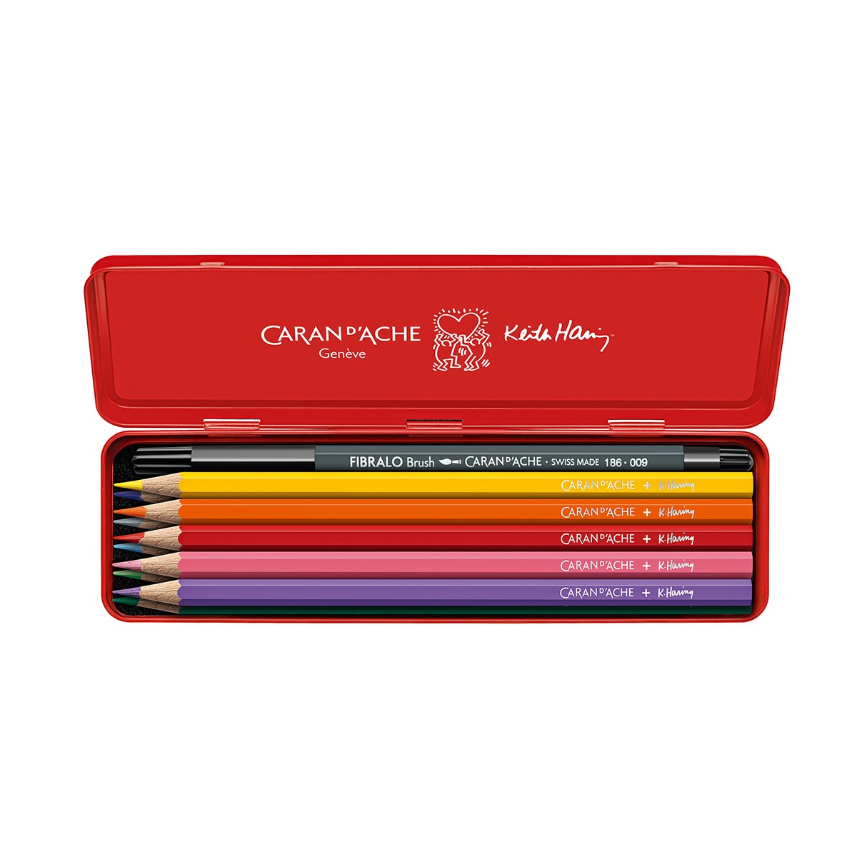 CARAN D'ACHE x Keith Haring Σετ Υδατοδιαλυτές Ξυλομπογιές 10 + 1 Special Edition