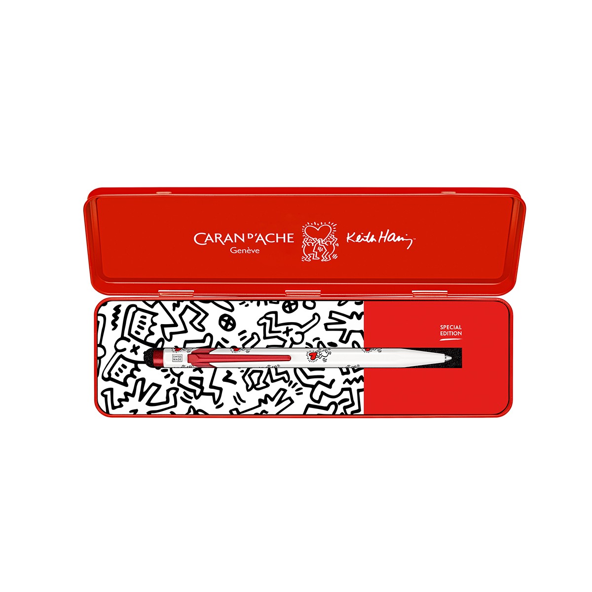 CARAN D'ACHE x Keith Haring Στυλό Διαρκείας 849 Λευκό - Special Edition