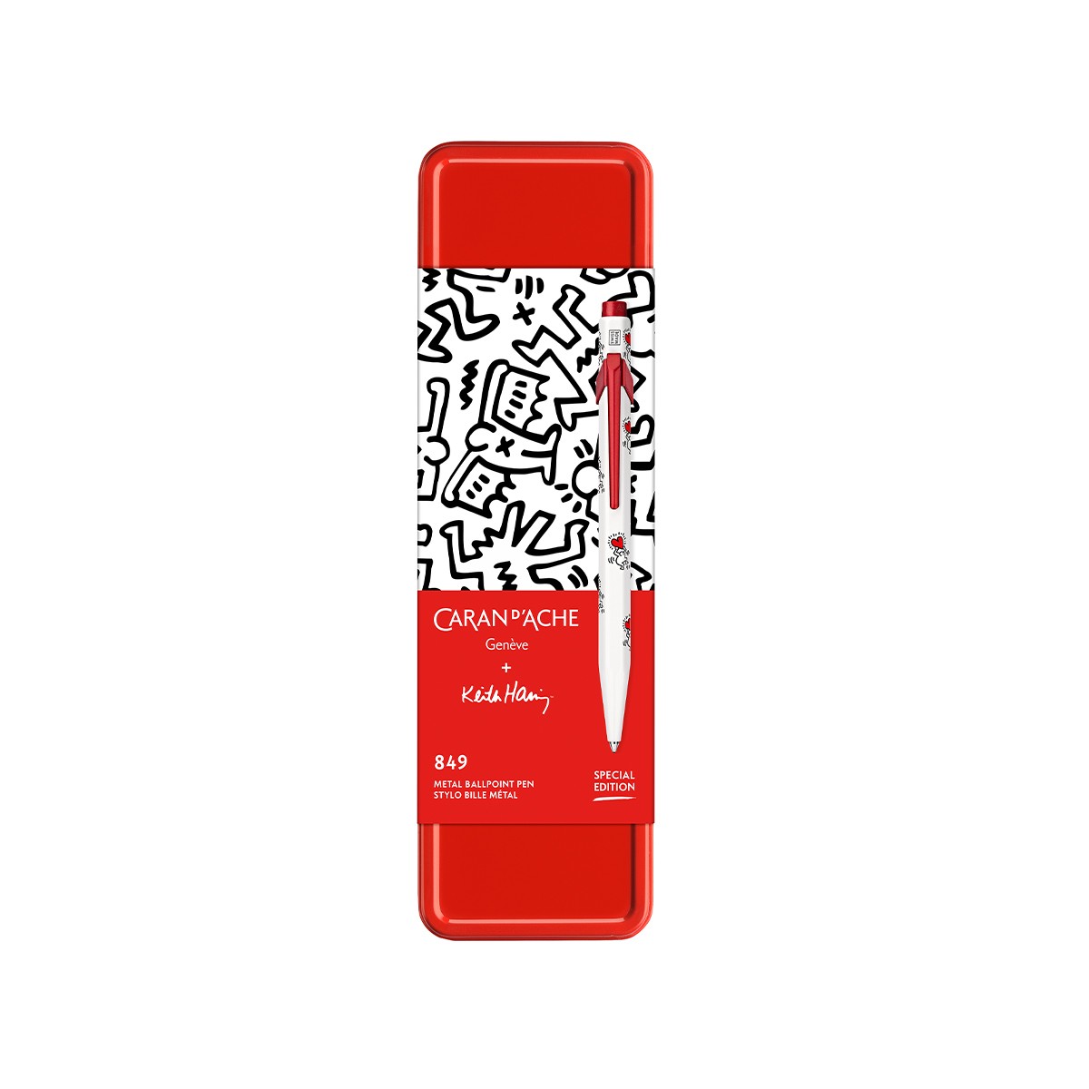 CARAN D'ACHE x Keith Haring Στυλό Διαρκείας 849 Λευκό - Special Edition