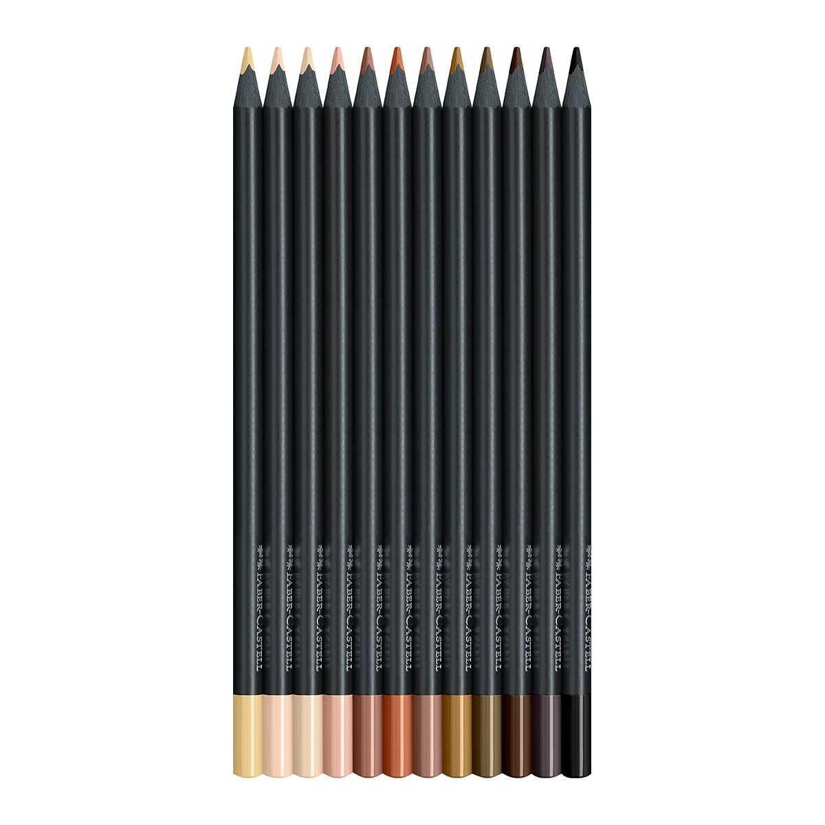 Faber-Castell Σετ 12 Ξυλομπογιές Skin Tones Black Edition