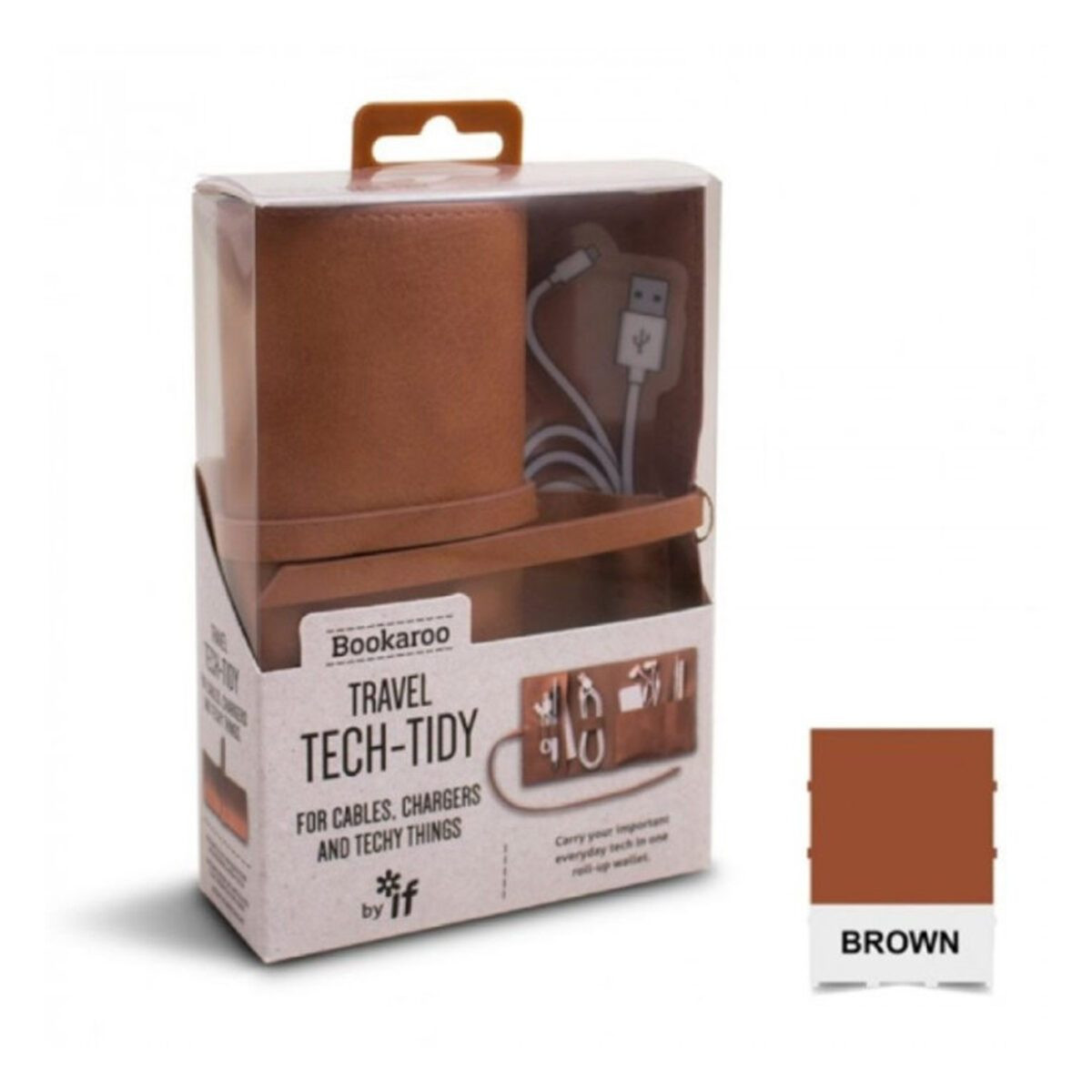IF Θήκη Gadget Bookaroo Tech -Tidy Καφέ