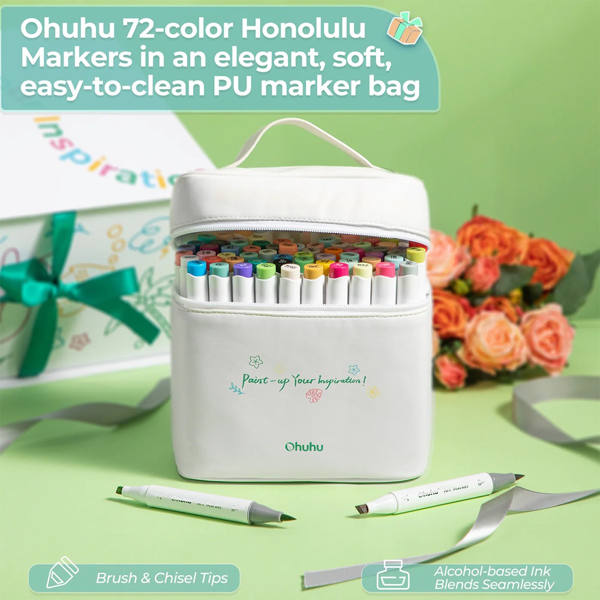 Ohuhu Gift Box Σετ Ζωγραφικής All-in-one 72 Μαρκαδόρων