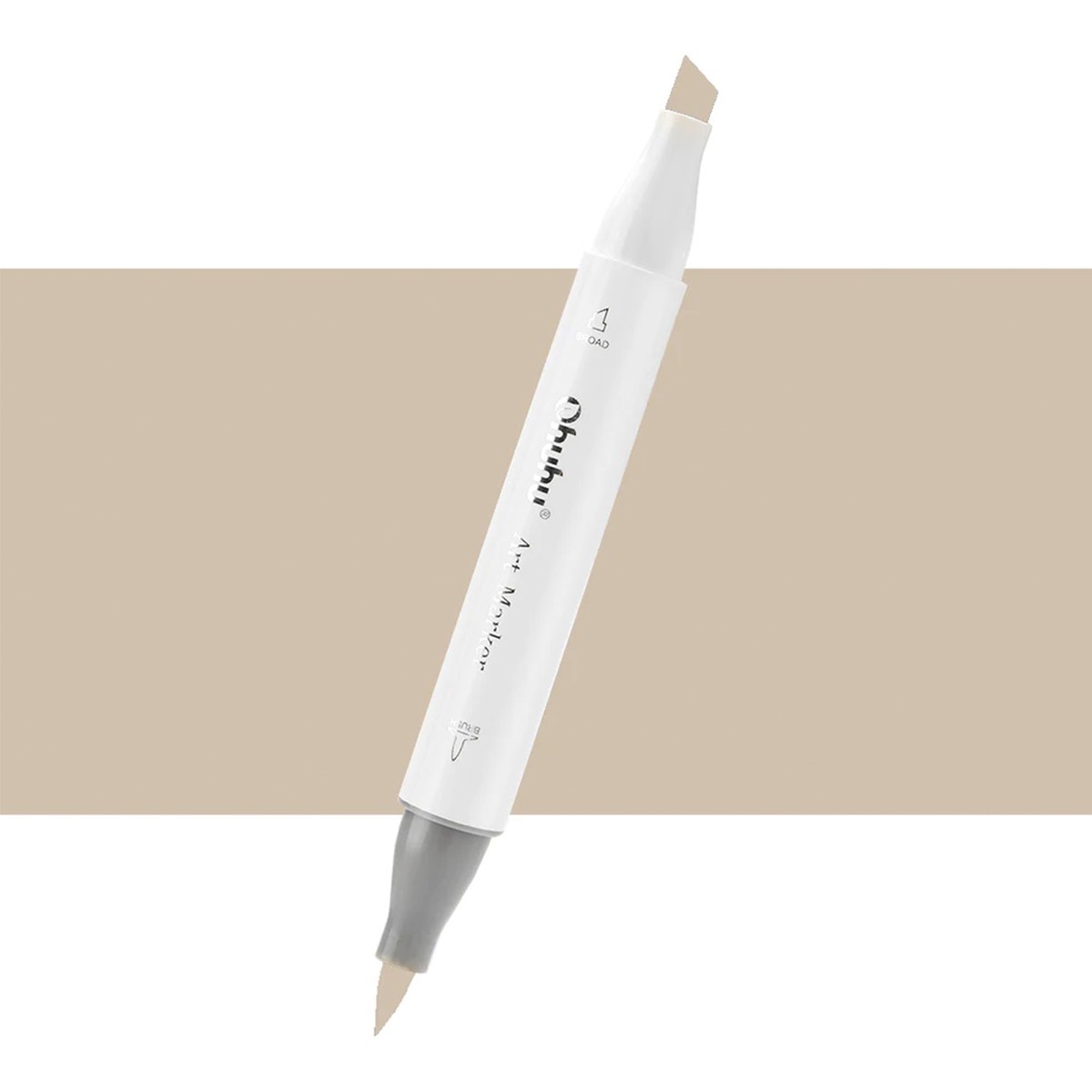 Ohuhu Honolulu Μαρκαδόρος Αλκοόλης Brush & Chisel YG080 - Yellow Grey 08