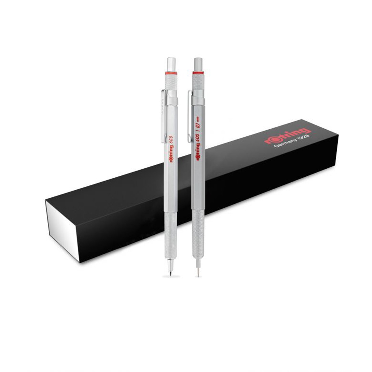 Rotring 600 Σετ Στυλό Διαρκείας και Μηχανικό Μολύβι 0.7 Ασημί