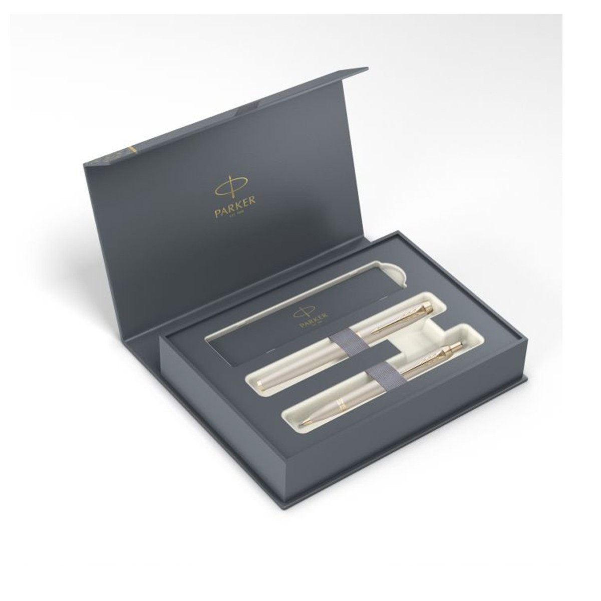 Σετ Δώρου PARKER IM Monochrome Champagne Πένα M & Στυλό Διαρκείας Σετ Δώρου PARKER IM Monochrome Champagne Πένα M & Στυλό Διαρκείας