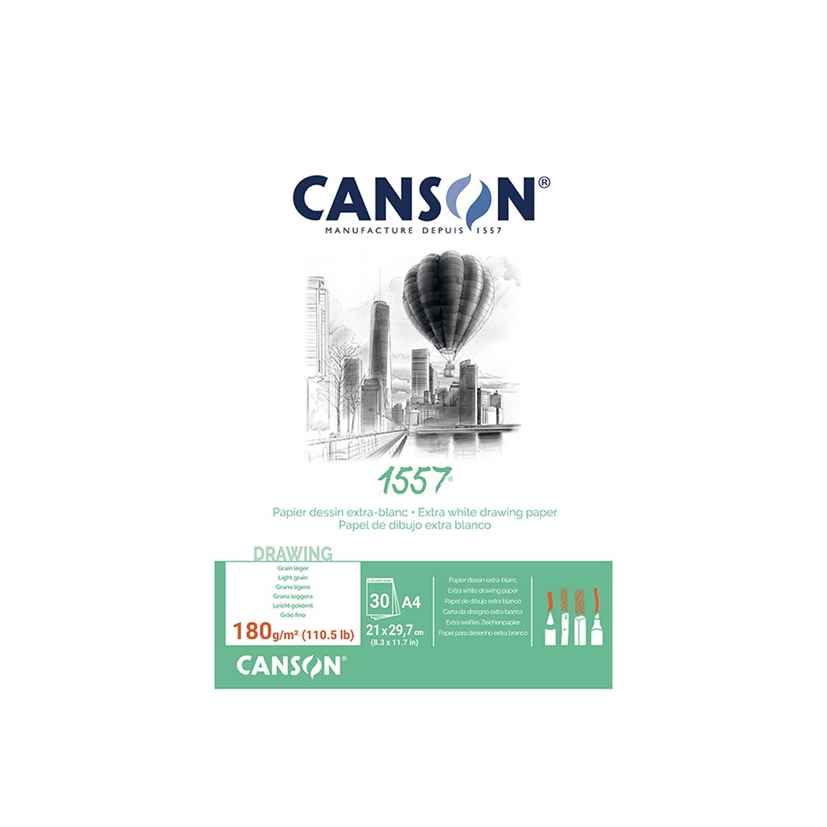 Canson Μπλοκ Ζωγραφικής Dessin 1557 A4/180gsm 30φ