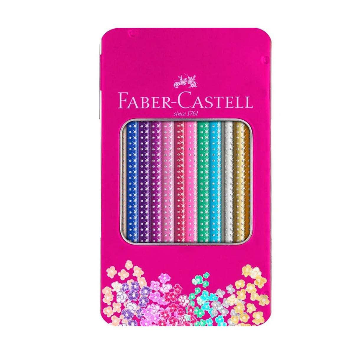 Faber - Castell Σετ 12 Ξυλομπογιές Sparkle - Έντονα Χρώματα