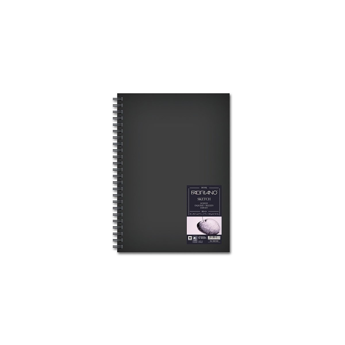 Fabriano Σπιράλ Μπλοκ Σχεδίου Portrait 14.8x21cm / 110gr
