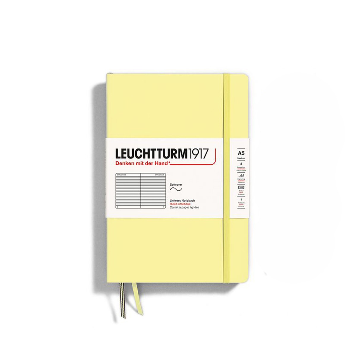 LEUCHTTURM1917 Σημειωματάριο Α5 Μαλακό Εξώφυλλο 123φ. Vanilla - Ριγέ